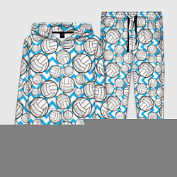 Женский 3D-костюм Мячи волейбольные паттерн, цвет: 3D-меланж