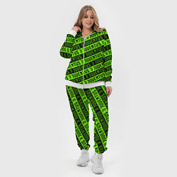Женский 3D-костюм Juventus green pattern sport, цвет: 3D-белый — фото 2