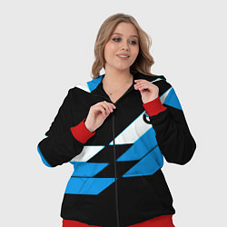 Женский 3D-костюм BMW sport geometry blu, цвет: 3D-красный — фото 2