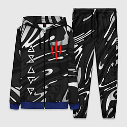 Женский 3D-костюм The witcher - белые разводы, цвет: 3D-синий