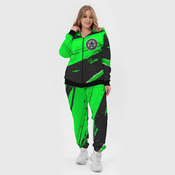 Женский 3D-костюм Leicester City sport green, цвет: 3D-черный — фото 2