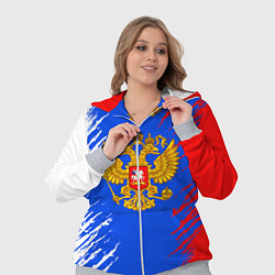 Женский 3D-костюм Триколор штрихи с гербор, цвет: 3D-меланж — фото 2