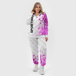 Женский 3D-костюм Sporting pro football по-вертикали, цвет: 3D-белый — фото 2