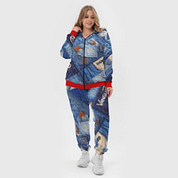 Женский 3D-костюм Vanguard jeans patchwork - ai art, цвет: 3D-красный — фото 2