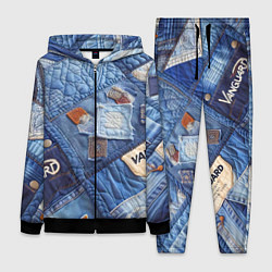 Женский 3D-костюм Vanguard jeans patchwork - ai art, цвет: 3D-черный