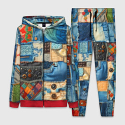 Женский костюм Vanguard denim patchwork - ai art