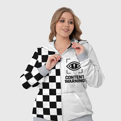 Женский 3D-костюм Content Warning шашечки, цвет: 3D-меланж — фото 2
