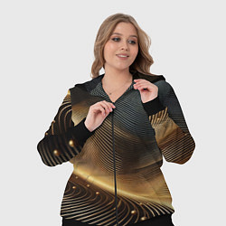 Женский 3D-костюм Золотые линии с шариками, цвет: 3D-черный — фото 2