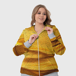 Женский 3D-костюм Золотая поверхность с волнами и рябью, цвет: 3D-меланж — фото 2
