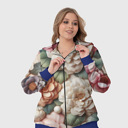 Женский 3D-костюм Текстурный фон в пастельных тонах, цвет: 3D-синий — фото 2