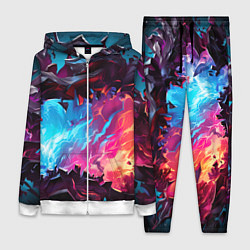 Женский 3D-костюм Абстрактные краски во взрыве, цвет: 3D-белый