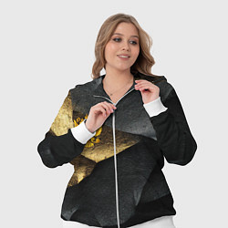 Женский 3D-костюм Золотой герб России на темном фоне, цвет: 3D-белый — фото 2