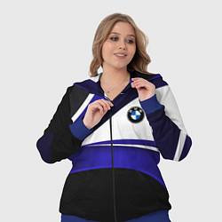 Женский 3D-костюм BMW Logotype - blue waves, цвет: 3D-синий — фото 2