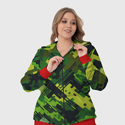 Женский 3D-костюм Camouflage - pattern ai art, цвет: 3D-красный — фото 2