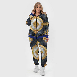 Женский 3D-костюм Классические узоры лакшери текстура, цвет: 3D-синий — фото 2