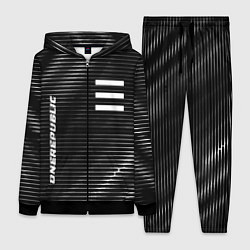 Женский 3D-костюм OneRepublic metal rock lines, цвет: 3D-черный