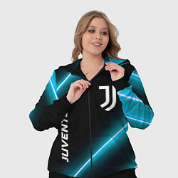 Женский 3D-костюм Juventus неоновые лампы, цвет: 3D-черный — фото 2