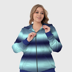 Женский 3D-костюм Полосы градиент, цвет: 3D-синий — фото 2