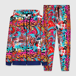 Женский 3D-костюм Hip hop graffiti pattern, цвет: 3D-синий