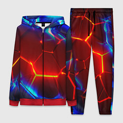 Женский 3D-костюм Красные плиты с ярким светом, цвет: 3D-красный