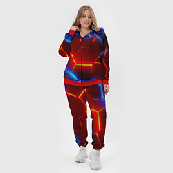 Женский 3D-костюм Красные плиты с ярким светом, цвет: 3D-красный — фото 2