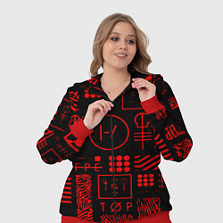 Женский 3D-костюм Twenty one pilots pattern rock, цвет: 3D-красный — фото 2