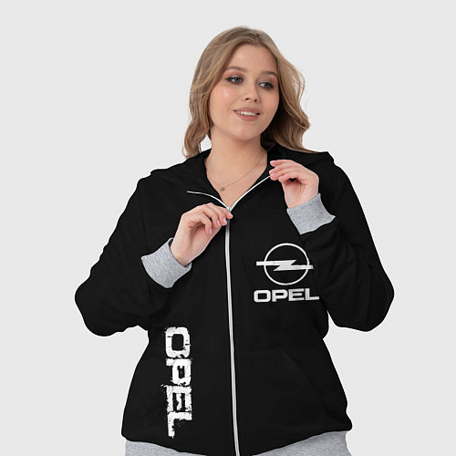 Женский костюм Opel white logo / 3D-Меланж – фото 3