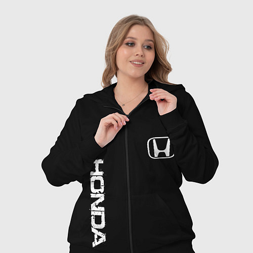 Женский костюм Honda white logo auto / 3D-Черный – фото 3