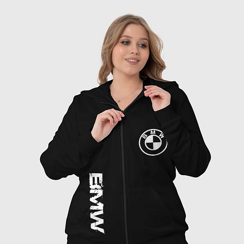 Женский костюм BMW logo white auto / 3D-Черный – фото 3