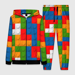 Женский 3D-костюм Блоки цветового конструктора, цвет: 3D-черный