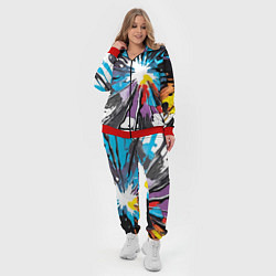 Женский 3D-костюм Кляксы краски - абстракция, цвет: 3D-красный — фото 2