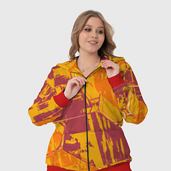 Женский 3D-костюм Яркий абстрактный паттерн для спорта, цвет: 3D-красный — фото 2