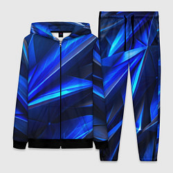 Женский 3D-костюм Синяя геометрическая абстракция, цвет: 3D-черный