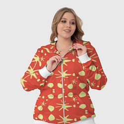 Женский 3D-костюм Лимонные пятна на красном цвете Фиеста, цвет: 3D-белый — фото 2