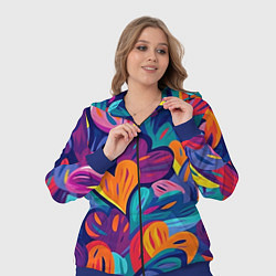 Женский 3D-костюм Радужные сердца, цвет: 3D-синий — фото 2