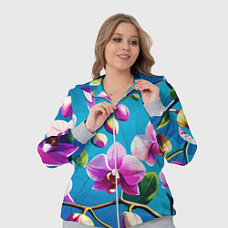 Женский 3D-костюм Орхидея цветы паттерн, цвет: 3D-меланж — фото 2