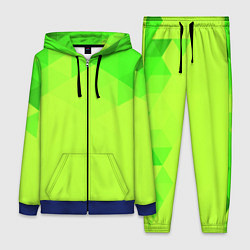 Женский 3D-костюм Кислотная геометрия лайм, цвет: 3D-синий