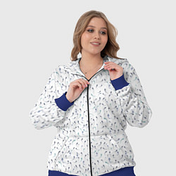 Женский 3D-костюм Сперматозоиды разноцветные паттерн, цвет: 3D-синий — фото 2