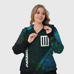 Женский 3D-костюм Paramore glitch blue, цвет: 3D-черный — фото 2