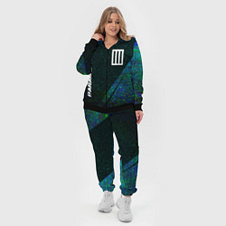 Женский 3D-костюм Paramore glitch blue, цвет: 3D-черный — фото 2