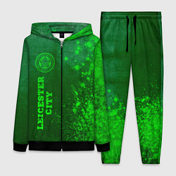 Женский 3D-костюм Leicester City - green gradient по-вертикали, цвет: 3D-черный