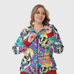 Женский 3D-костюм Граффити череп разноцветный, цвет: 3D-красный — фото 2
