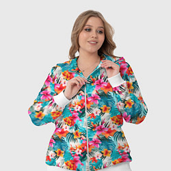 Женский 3D-костюм Летний гавайский паттерн, цвет: 3D-белый — фото 2