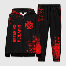 Женский 3D-костюм Breaking Benjamin - red gradient вертикально, цвет: 3D-черный