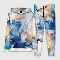 Женский 3D-костюм Синий батик, цвет: 3D-белый