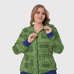 Женский 3D-костюм Милитари электронная плата, цвет: 3D-синий — фото 2