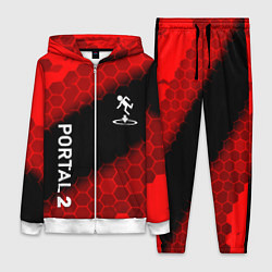 Женский 3D-костюм Portal hexagon pattern, цвет: 3D-белый