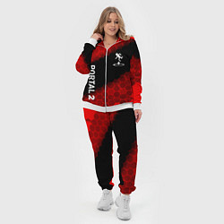 Женский 3D-костюм Portal hexagon pattern, цвет: 3D-белый — фото 2