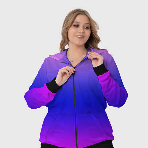 Женский костюм Неоновая градиент абстракция / 3D-Черный – фото 3