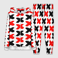 Женский 3D-костюм Крестики, цвет: 3D-белый